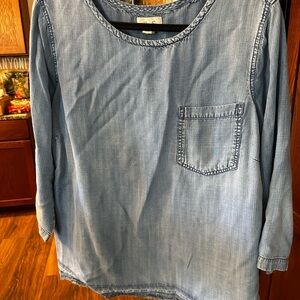 Per Se Blue Denim Top